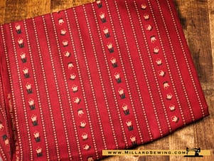 Remnant (Cotton) Christmas Tulips by St. Nicole (1 yd)