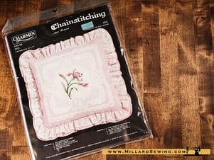 Chainstitching Iris flower