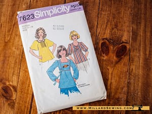 Simplicity 7623 Misses' Pullover Top, Smock Top