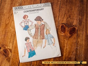 Simplicity 8065 Misses' Shirt & Vest Pattern