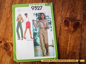 Simplicity 9327 Misses' Pants - 3 lengths