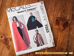 McCall's 7323 Misses' Cape