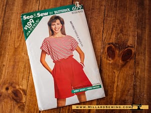 See & Sew Pattern 6179 Misses' Top & Shorts
