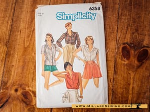 Simplicity 6358 Misses' and Women's Blouse & Scarf