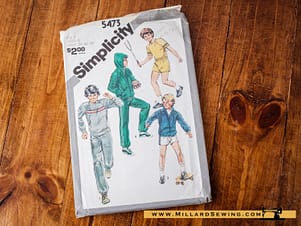 Simplicity 5473 80's Boys Hooded Jacket, Sweatsuit