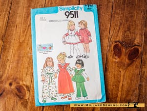 Toddlers' Size 4 Dress & Pinafore Sewing Pattern #9511 by Simplicity