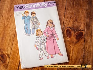 Simplicity 7068 Children's Pajamas & Nightgown