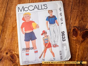 McCall's 9633 Boy's T-shirt, top, shorts & pants Pattern