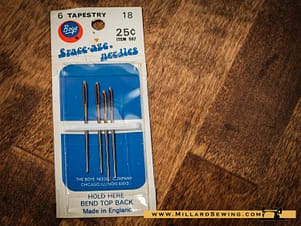 Vintage Hand Sewing Needle Pack Boye Space Age