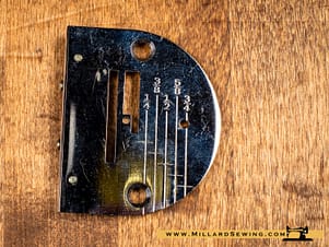 Needle Plate, Graduated for Singer 221, 222, & 301 Sewing Machines