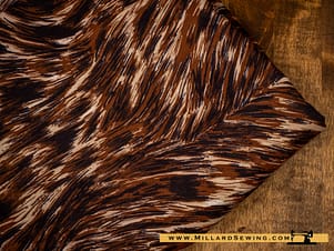 Remnant (Cotton) Brown & Black Swirls (2 yds)