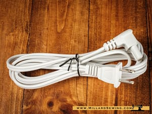 Lead Cord, 2 Prong White for Pfaff Sewing Machines