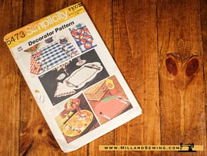 Simplicity 5473 Place mats, Napkins, Coasters