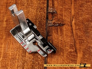 Patchwork Foot (1/4″) with Guide Blade for Slant Needle Sewing Machine