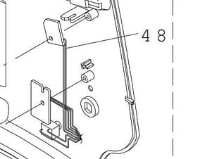 Receptacle, Foot Control for Singer Model XL5000 & XL6000 Sewing Machines