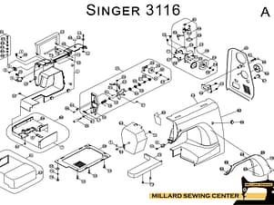 Bobbin Winder Crank Spring for Singer, Husqvarna Viking, & EuroPro Sewing Machines