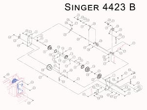 Cam Stack Assembly for Singer 4423 Heavy Duty Sewing Machines