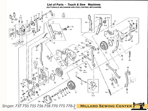 Buttonholer Needle Position Controller for Singer Touch & Sew Sewing Machines