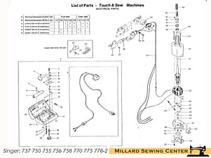 Motor for Singer Touch & Sew Sewing Machines