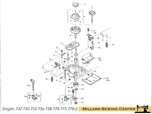 Bobbin Winder Locator Washer for Singer 600 & 700 Class Sewing Machines with Wind In Place Bobbin System