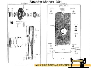 Arm Top Cover for Tan Singer 301 Sewing Machine