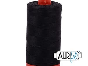 50wt Cotton Thread in 4241 Very Dark Grey by Aurifil