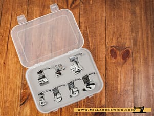 Hemmer & Binder Foot Kit (7-Piece set) for Low Shank Sewing Machines