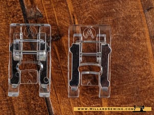 Satin Stitch Foot, Clear for Snap-O-Matic Mount Sewing Machines