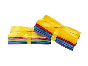 Cotton Fabric, Fat Quarter Bundle, Textured Brights by Fabric Editions