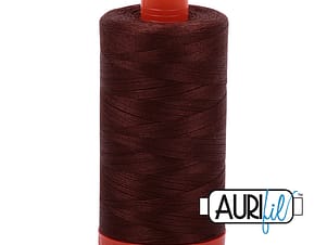 50wt Cotton Thread in 2360 Chocolate by Aurifil