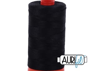 50wt Cotton Thread in 2692 Black by Aurifil
