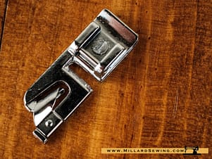 Hemmer Foot 2mm for Snap-O-Matic Mount Elna Sewing Machines