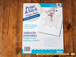 Print & Stick Target Paper for Embroidery, Pack of 25