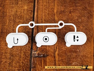 Function Select Keys, Backstitch-Single Pattern-Needle Stop Position for EverSewn Sparrow 20 & Sparrow 25