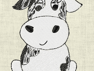 Embroidery Design, Cute Cow Free Download