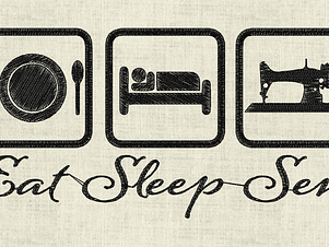 Embroidery Design, Eat Sleep Sew Free Download