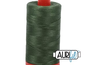 50wt Cotton Thread in 2890 Very Dark Grass Green by Aurifil