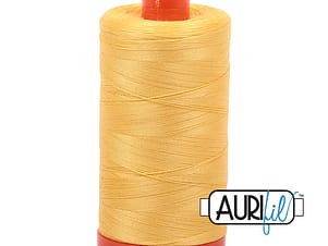 50wt Cotton Thread in 1135 Pale Yellow by Aurifil