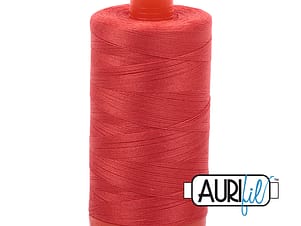 50wt Cotton Thread in 2277 Light Red Orange by Aurifil