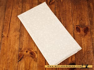 Remnant (Cotton) Cream Circle Print on Cream Background