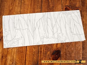 Remnant (Cotton) Gray and Off-White Abstract Nature Print