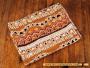 Remnant (Synthetic) Brown and Gold Lightweight Watercolor Print