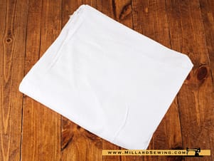 Remnant (Cotton) White Flannel (1 yd)