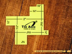 Spacing Gauge with Common Measurements 1/4"-2"