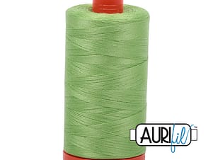 50wt Cotton Thread in 5017 Shining Green by Aurifil
