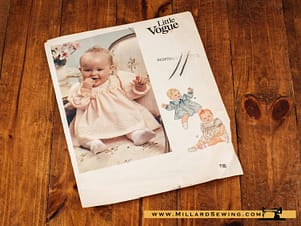 Infants' Back-Buttoned Yoke & Skirt Pattern 1180 by Vogue
