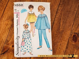 Pajamas Pattern 5552 by Simplicity