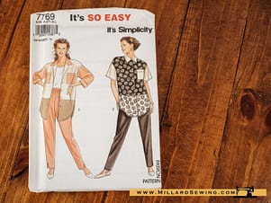 Simplicity 7769 (1992) Misses' Shirt & Pants