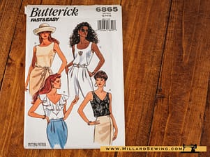 Butterick 6865 (1993) Misses' Pullover Tops