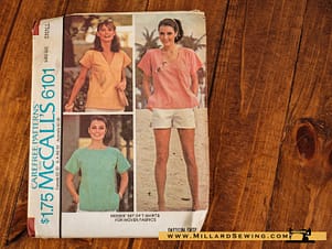 McCall's 6101 (1978) Vintage Misses' Set Of T-Shirts